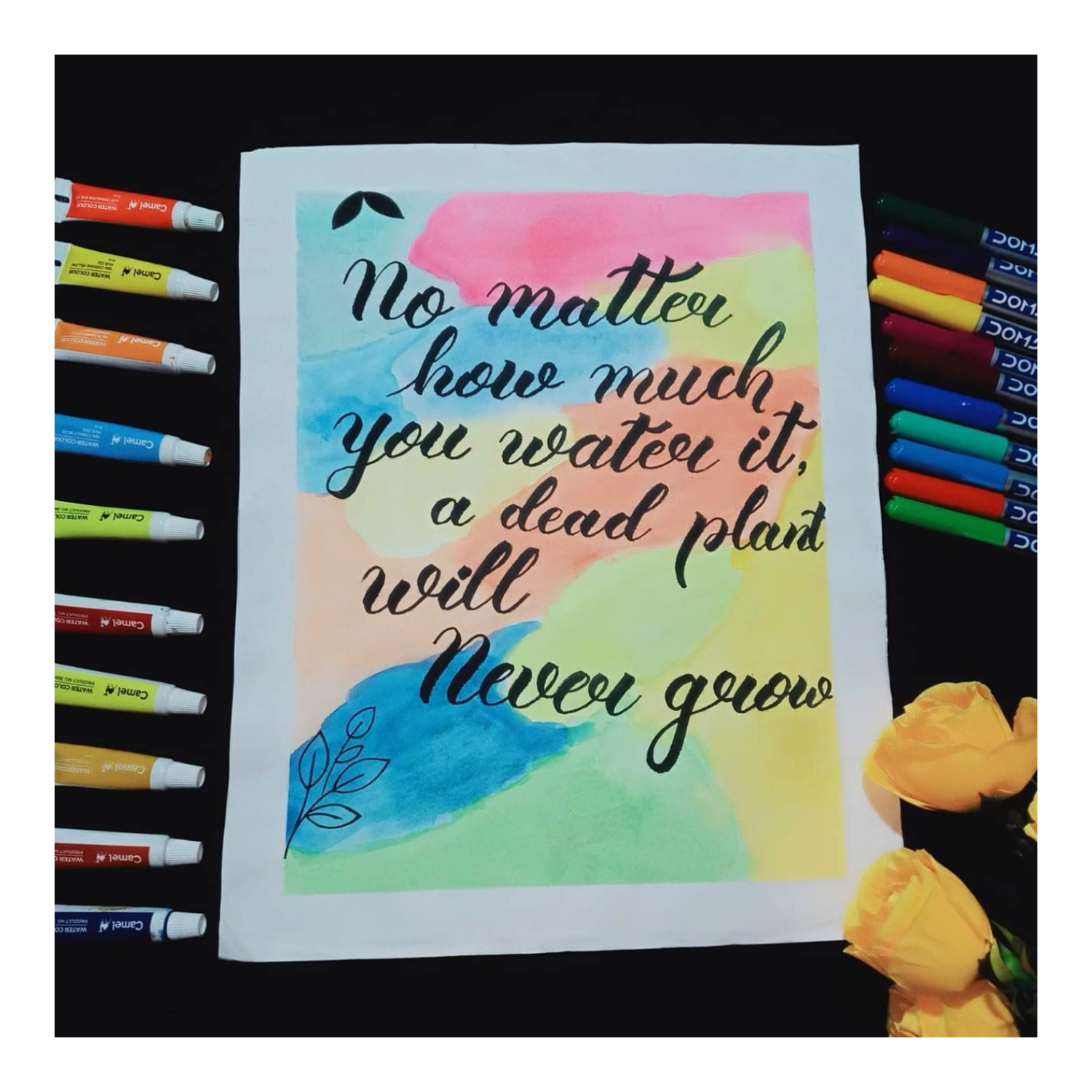 Calligraphy Creators -No Matter How Much You -Handmade With Frame